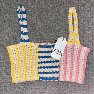 NWT ZARA crochet knit top